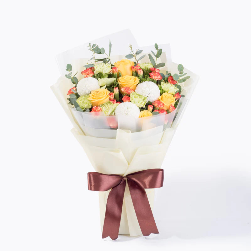 Summer Peach Roses (6 stalks)