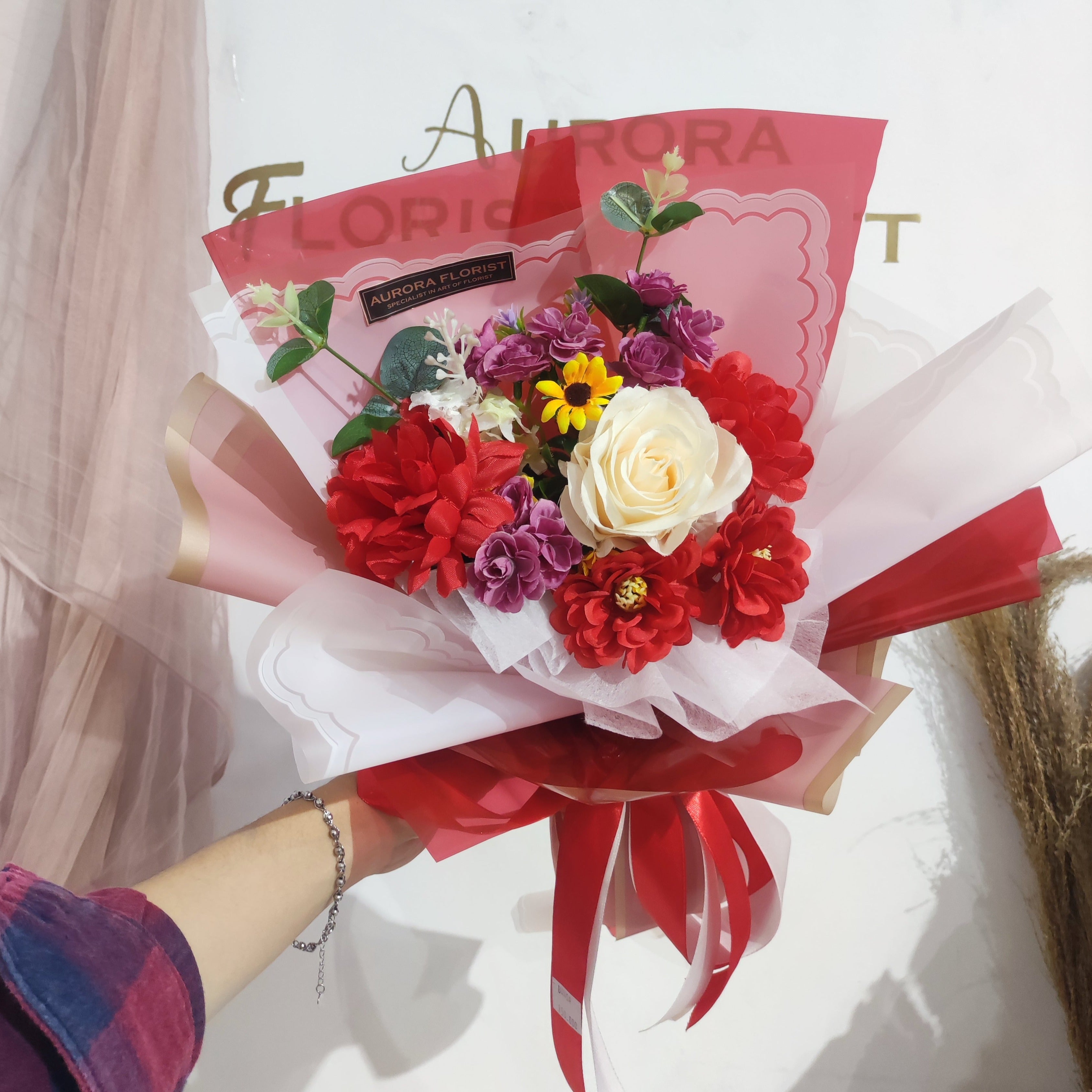Red Rose Mix (Artificial Flower) – AURORA FLORIST