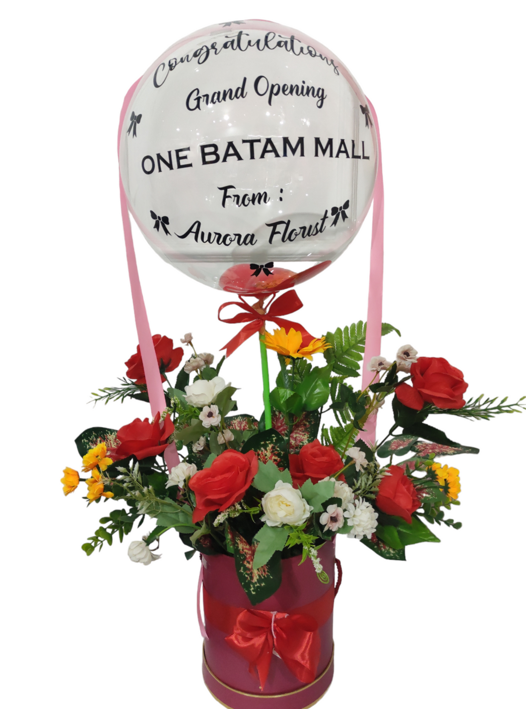 Blossom Red with Balloon (Artificial Flower)