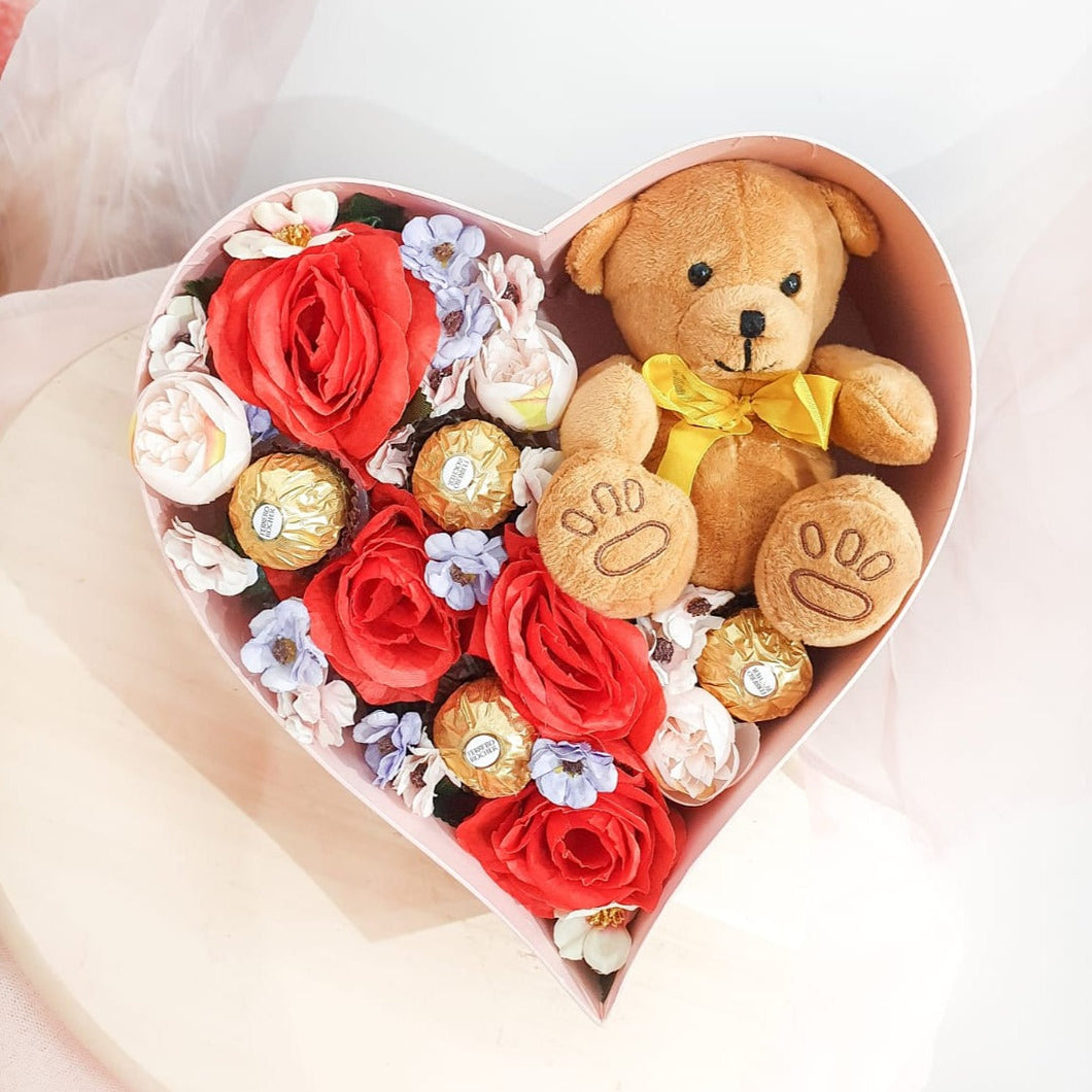 Hearthshape Box Treasure Ferrero Artificial Flower