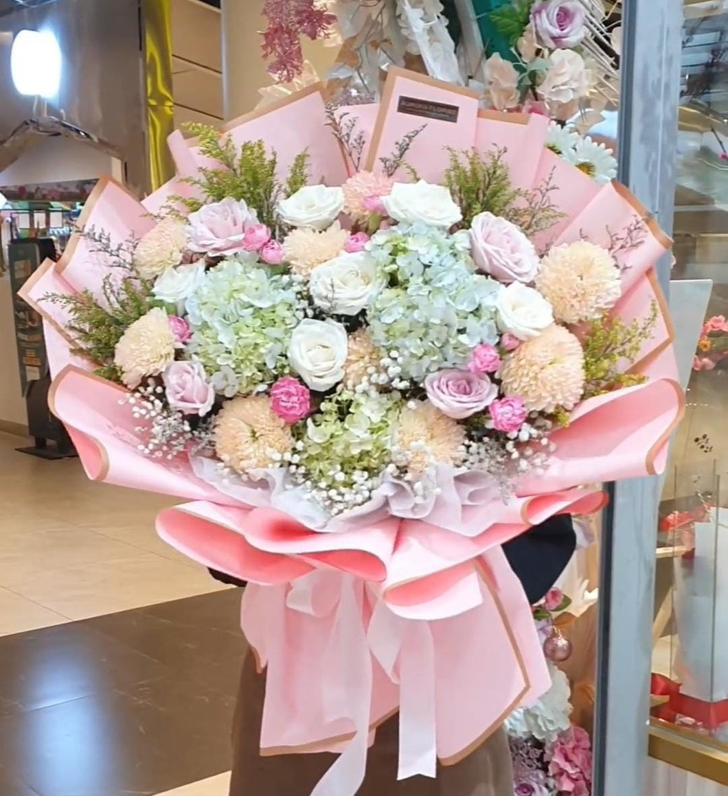 Beautiful Hydrangea & Rose Fresh