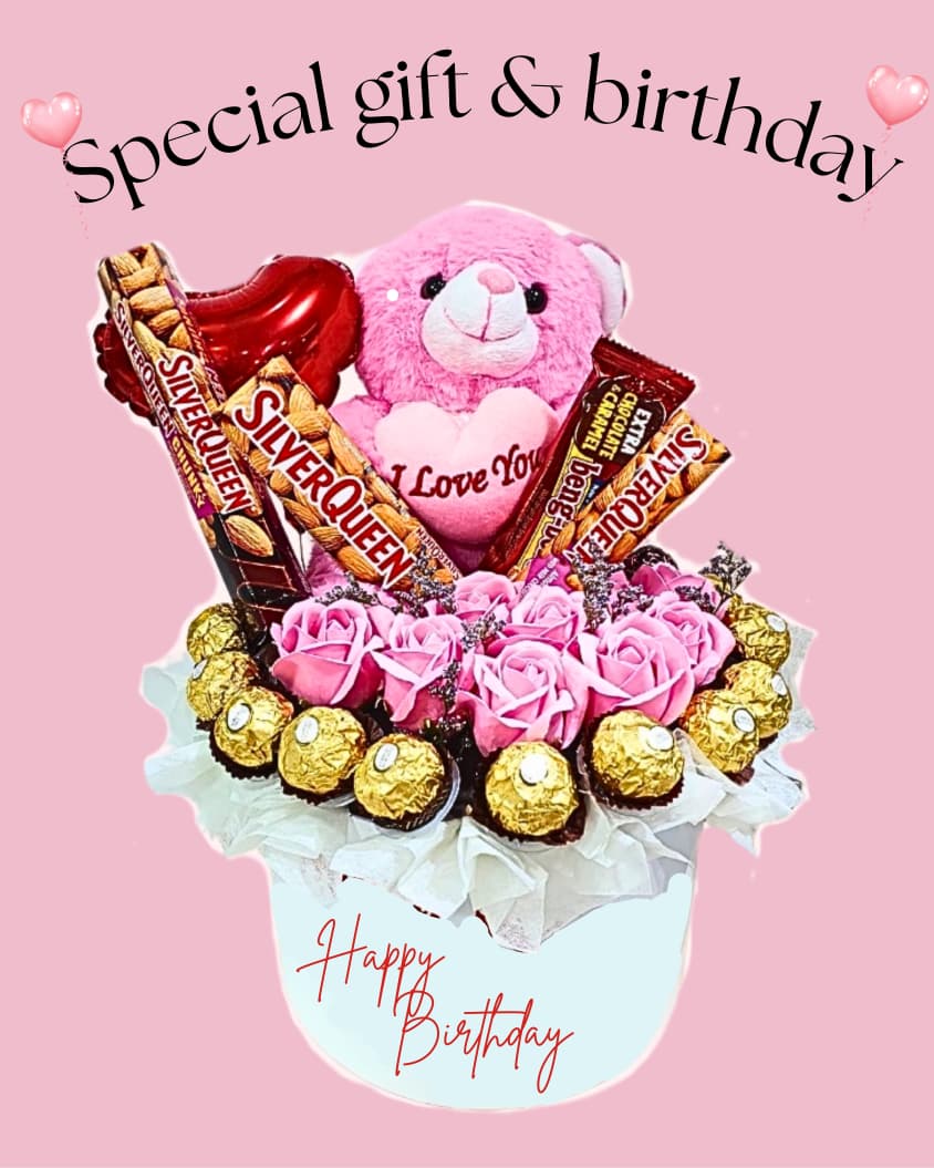 Box Circle Ferrero Soap Flower