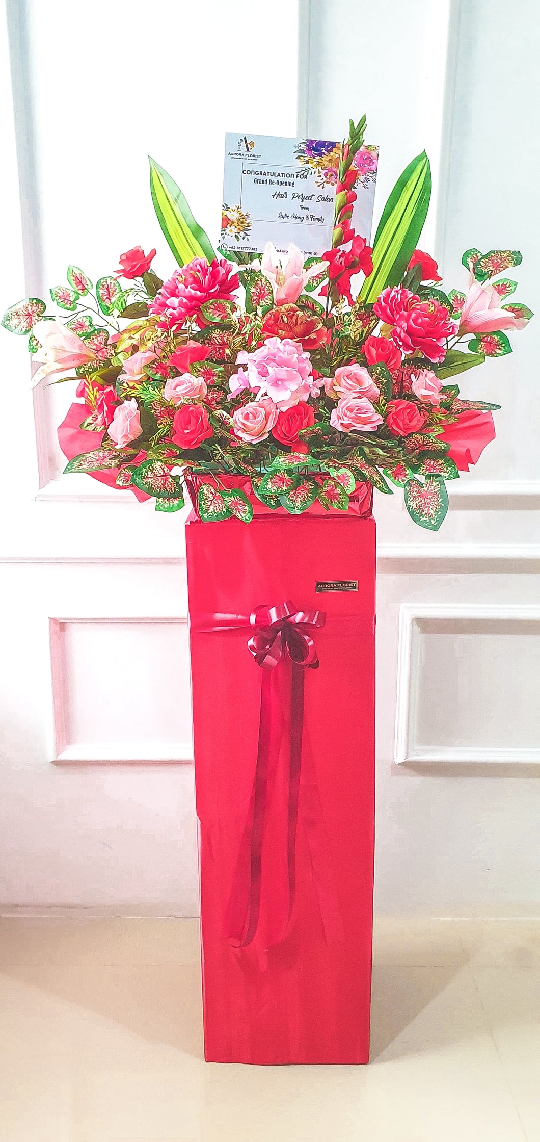 Standing Box Red (Artificial Flower)