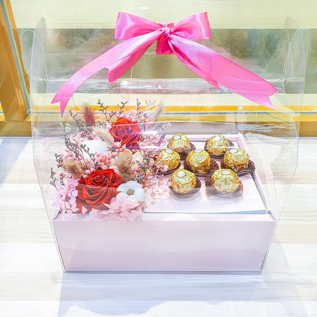 Box Red Eternal Love with Ferrero Rocher