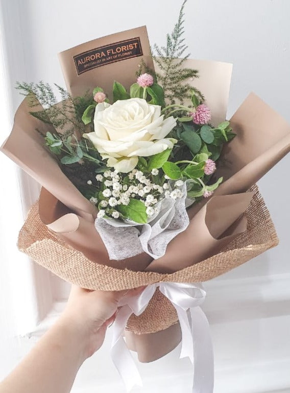 Single White Rose - Valentine's Day